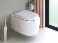Унитаз подвесной Duravit Qatego 390х570х400мм, безободковый, сиденье soft close, белый 2556090000+0026890000