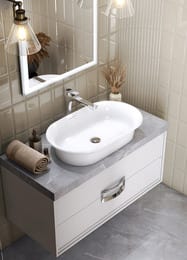 Раковина KERAMA MARAZZI CANALETTO накладная, 650х405х130, белая глянцевая CN.wb.65
