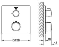 ��������� Grohe Grohtherm 24078000 ��������� ��� ����, ������������� 1 �����, ������� �����, �������, ����