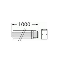 Удлинение DN 60/100 мм VAILLANT 1000 мм РР 303903