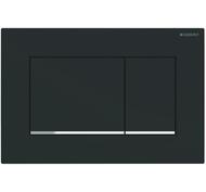 GEBERIT Sigma30 Клавиша смыва, двойной смыв, черный матовый/декор хром глянцевый 115.883.14.1