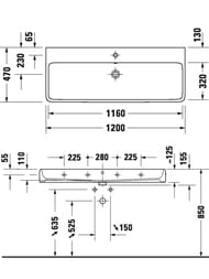 �������� ��������� Duravit Qatego 1200�470�125�� �������, ���. ��� ���������, ����: ����� 2382120000