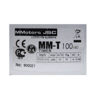 Вентилятор MMOTORS 100/60 с таймером, квадратный, белый с обратным клапаном