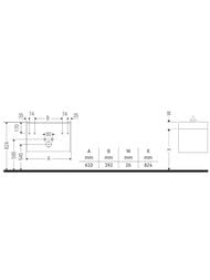 ����� ��� ���������� Duravit Ketho.2 440x610x390 ���������, 1 ����, ����: ���� �������   K25055091910000