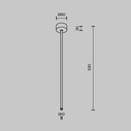 ������ �� ������ ��������� � ���������� ����� ��� ������� Maytoni Shelf (����) CA030C-SL-L500-B, IP20, ������