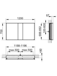 �������-���� Keuco Royal Match 1200x700x149 ������������, ���������, ������, ������� 12814171301
