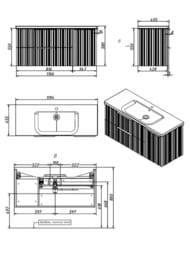 ����� ��� �������� Caprigo RAIN-Smalty 120 (1166�446�550) 2 ����� 1 ����� �� 36517Reml-035.000.00.20
