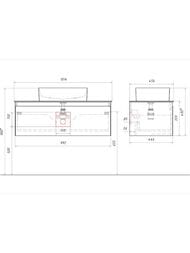    Aqwella Geometria (992x350x446) , 1 ,  GE01101GRM