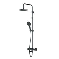 Душевая система AM.PM X-Joy F0785A522, смеситель для ванны/душа, термостат, ручной/верх. душ, черный