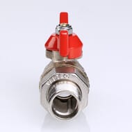 Кран с американкой 3/4"НН VALTEC BASE красная бабочка VT.226.N.05