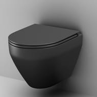 Унитаз подвесной Am.Pm Spirit V2.0 FlashClean с сиденьем микролифт, черный мат.  C701700MBSC