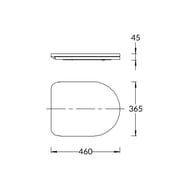Сиденье для унитаза KERAMA MARAZZI POMPEI с микролифтом, белое глянцевое (370х470х30) PO.seat.01\WHT