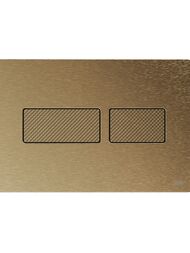 Клавиша смыва TECE Solid 220х150х6 двойной смыв, металл, бронза/текстурные кнопки 9240435