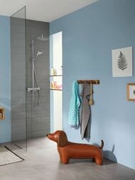 Душевая система Hansgrohe Croma E 280 Showerpipe 27660000 с термостатом, для душа, EcoSmart, хром — изображение 2