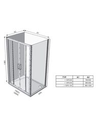 ������� ������ RAVAK 10� 10PS (900�1900) ������, �����+�����������