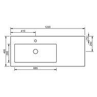 ����� � ��������� Burgbad Lin20 1220�612�495 ���������, �����, 2 �����, ����� ������� SGHX122LF5375