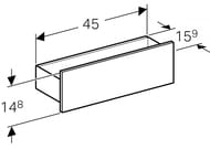 ����� ��������� Geberit Acanto (450x148x160) ����: ����� 500.617.01.2