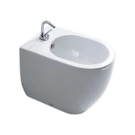 Биде приставное Kerasan Flo 312201*1 560х370х430 с отверстием под смеситель, крепеж, белый глянец