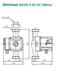   SHINHOO BASIC S 32-4S 180 1x230, 2",  , 71211004