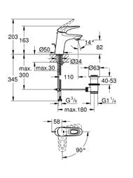 ��������� Grohe Eurostyle 2015 Solid 23374003 ��� ����������� ������������, S-Size, ����