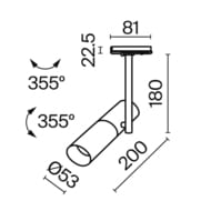 �������� ���������� Maytoni Elti (����) TR005-1-GU10-B Unity GU10 10��, IP20, ������