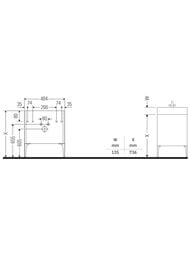 ����� ��������� Duravit XViu 484�493�234 ����� �����, ����� ������/������� XV4532LB122