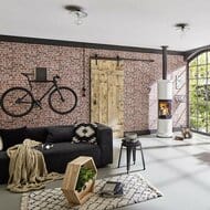 Обои виниловые на флизелине Marburg Brique 97984 (1,06х10,05) кирпичи, красные (рул.)