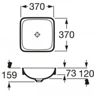 Roca INSPIRA SQUARE �������� ������������ ���������� (370x370�159) 32753R000