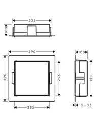 ����-���� Hansgrohe XtraStoris Rock 56085700 300�300�100 ����� ��� ��������� �������, ������� �����
