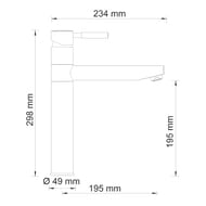 Смеситель для кухни WasserKRAFT Wern 4207  однозахватный, высокий поворотный излив, цвет: никель