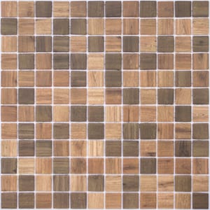 Мозаика Vidrepur Wood Dark Blend (317х317) на сетке, коричневый микс (шт.)