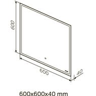 Зеркало AM.PM Spirit 2.0 (600х600х40) LED-подсветка, антизапотевание, ИК-сенсор M71AMOX0601SA