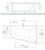Ванна акриловая AM.PM Spirit 160x100 правая арт.W72A-160R100W-A2