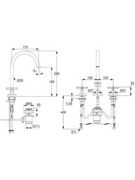 ��������� KLUDI Nova Fonte Classic ��� ����������� �� 3 ���������, �������������, ���� 201430520