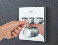 Смеситель Grohe Grohtherm SmartControl 29126000 термостат, 3 выхода, внешняя часть, хром