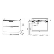 ����� ��� �������� Jacob Delafon Odeon Rive Gauche EB2523-R9-E52 2 ��., ����� ������, ��� �����
