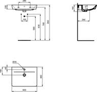 Умывальник Ideal Standard Lux CONNECT AIR CUBE (600х460х160) матовый черный E0298V3