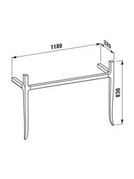 ������� � ��������� Laufen New Classic (1180�320�830) ���������, ����������, ���� 4.0607.3.085.629.1+8.1385.8.000.104.1