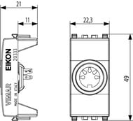������� Vimar 5P DIN 41524 ����������� ������, �����, 20333.B