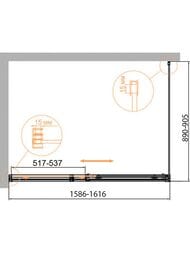 ������� ������ CEZARES DUET SOFT-M-AH-1-160/90-C-Cr (1586-1616x890-905)x1950 ������ �����/����