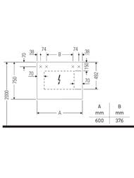 ���������� ���� Duravit Qatego 600�750�155�� ���������, � ����������, �������, ����� QA7150018180010