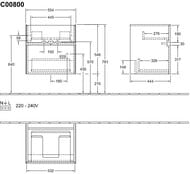 ����� ��� ���������� Villeroy & Boch Collaro (554�546�444) 2 �����, glossy white C00800DH