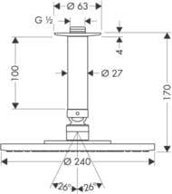 ������� ��� Hansgrohe Raindance 240 AIR �������, ���������� �������������100 �� 27477000