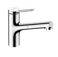 Смеситель Hansgrohe Zesis M33 2jet для кухни 150мм однорычажный, с вытяжным душем, хром 74800000