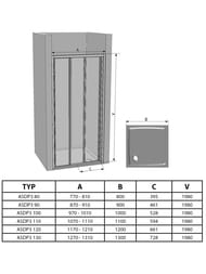 ������� ����� RAVAK SUPERNOVA ASDP3-100 (970-1010�1980) ����������, ������, �����+Transparent