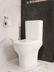 Унитаз-компакт Vitra Zentrum (355х610х830) безободковый, с сиденьем, белый 9824B003-7219
