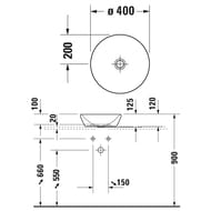 �������� ��������� Duravit D-Neo 400�400 ��� ��������, ��� ���. ��� ���������, ����� 2371400070
