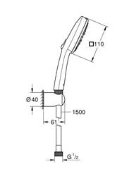 ������� ����� Grohe Tempesta Cube 110 (�����, �����, ���������) 3 ������, ���� 27588003