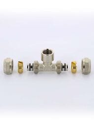Тройник Tiemme 16х1/2"Вх16 м/пластик обжим. 1600018(1609N160416)