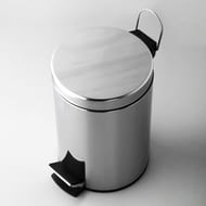 Ведро для мусора WasserKRAFT К-635 с педалью, 5л, хром